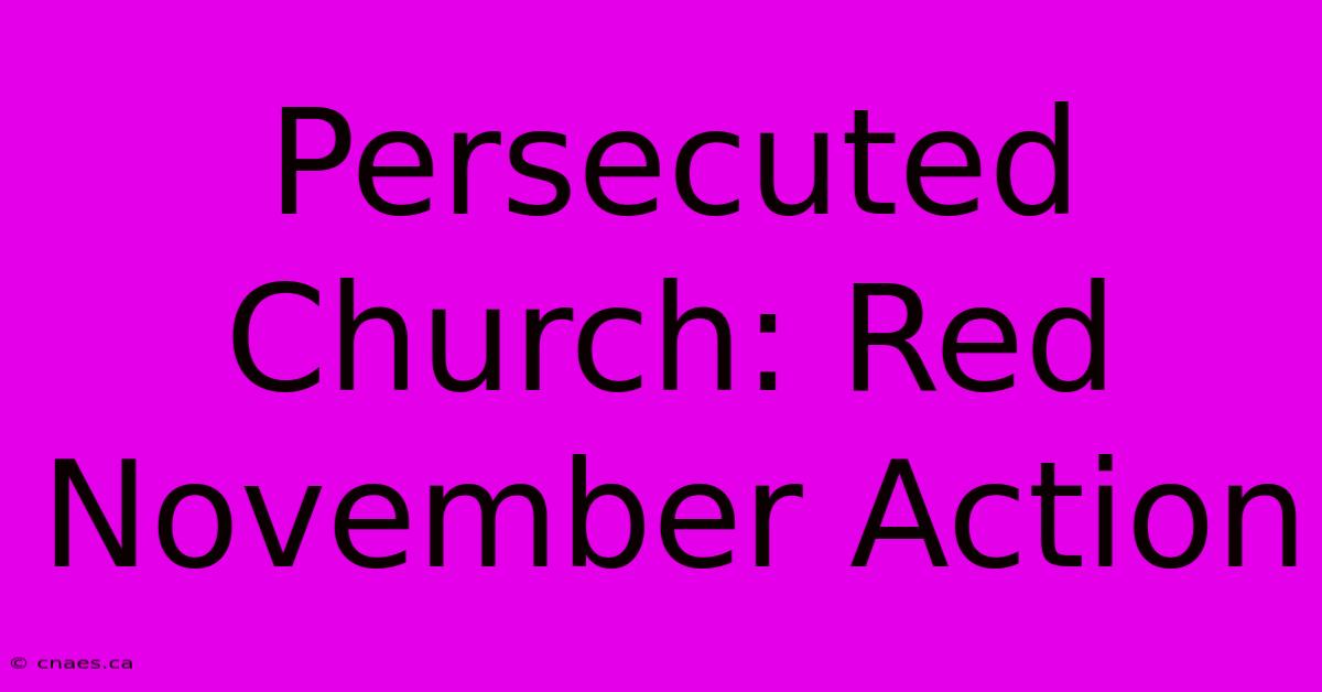 Persecuted Church: Red November Action