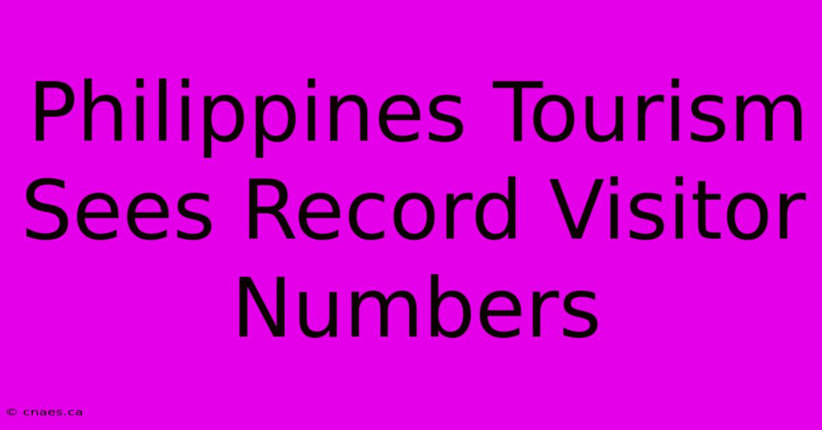 Philippines Tourism Sees Record Visitor Numbers