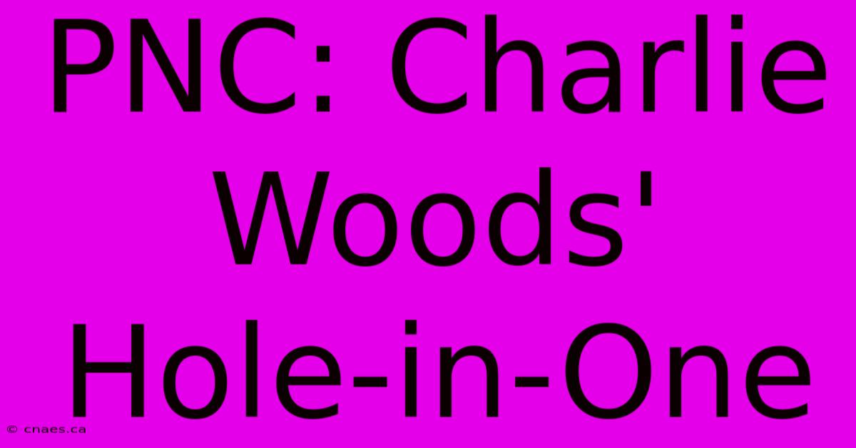 PNC: Charlie Woods' Hole-in-One