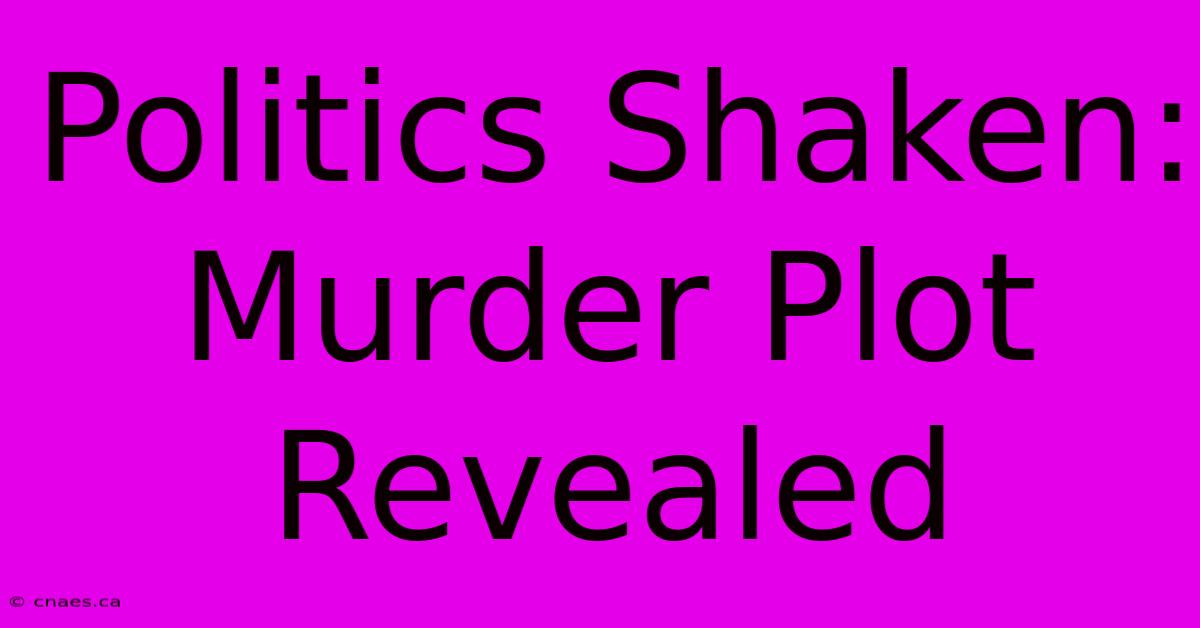 Politics Shaken: Murder Plot Revealed