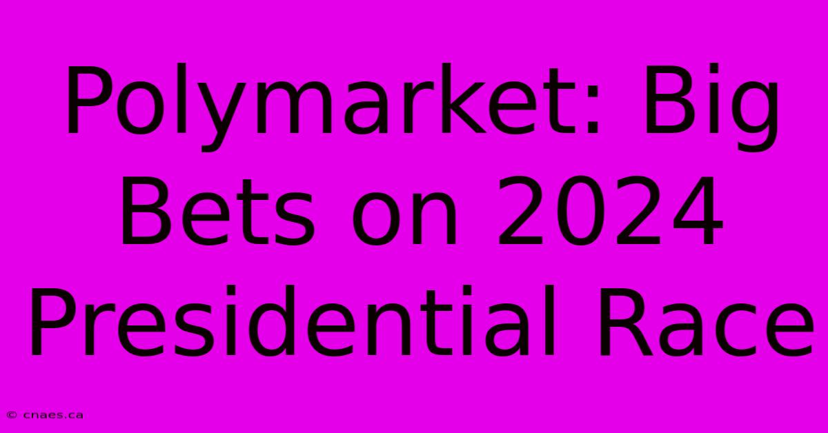 Polymarket: Big Bets On 2024 Presidential Race 