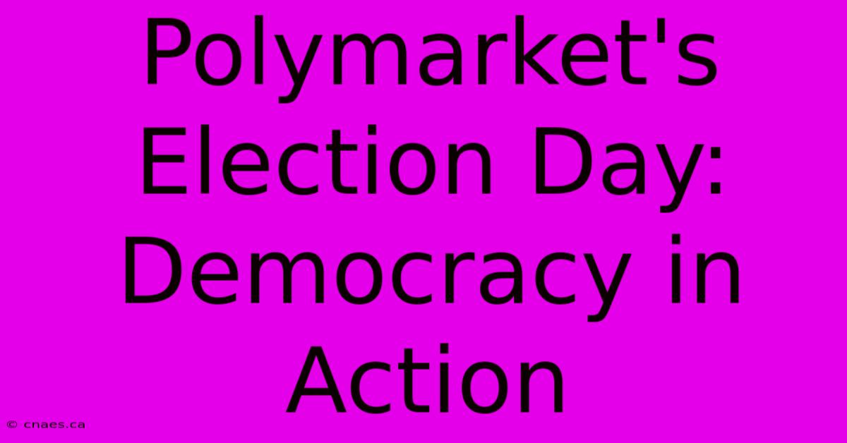 Polymarket's Election Day: Democracy In Action 