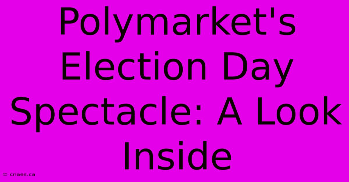 Polymarket's Election Day Spectacle: A Look Inside