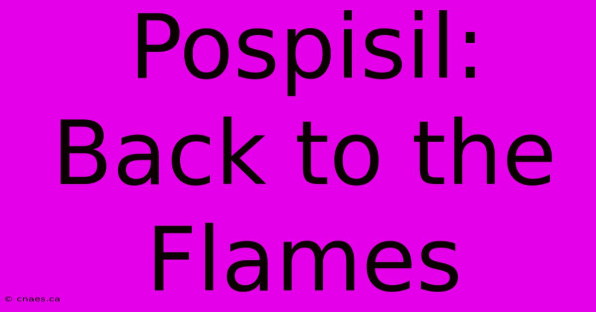 Pospisil: Back To The Flames