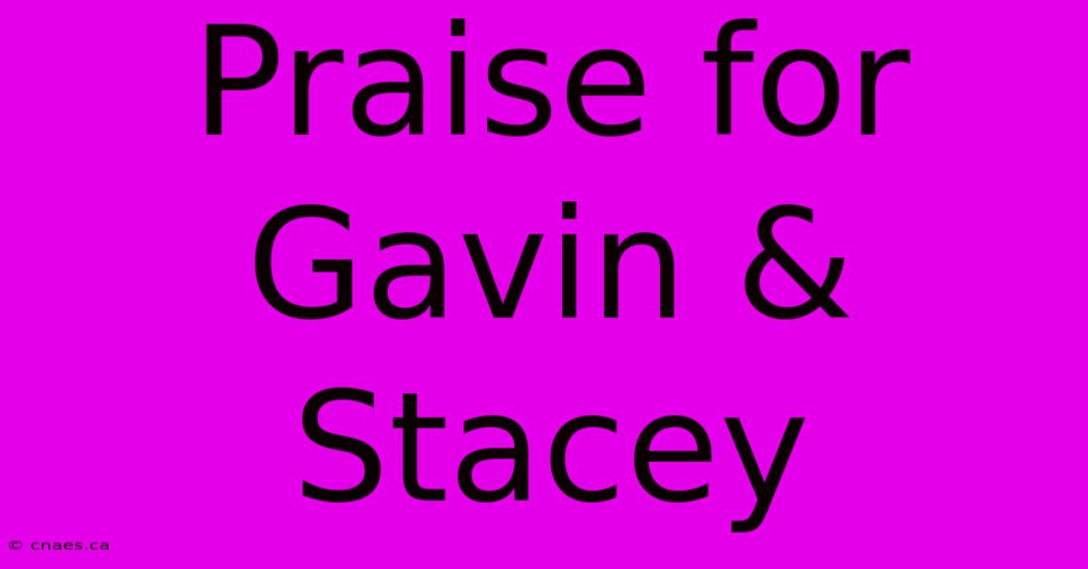 Praise For Gavin & Stacey