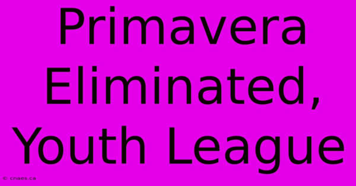 Primavera Eliminated, Youth League