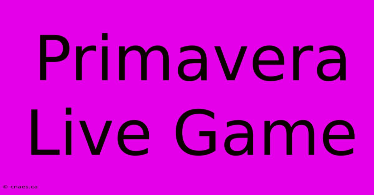 Primavera Live Game