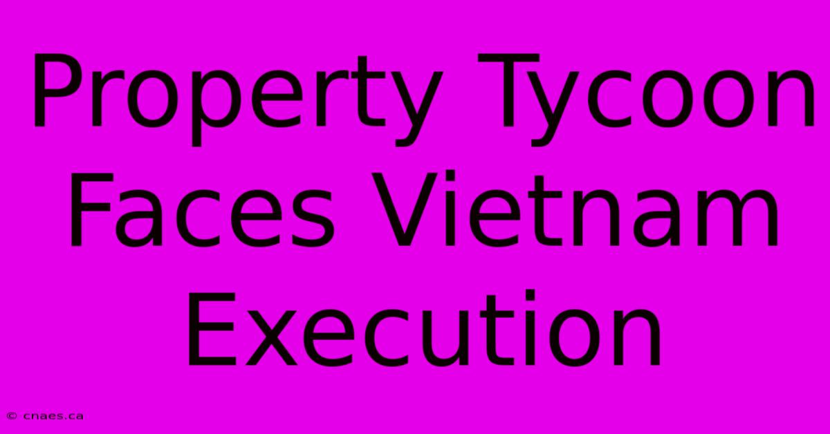 Property Tycoon Faces Vietnam Execution