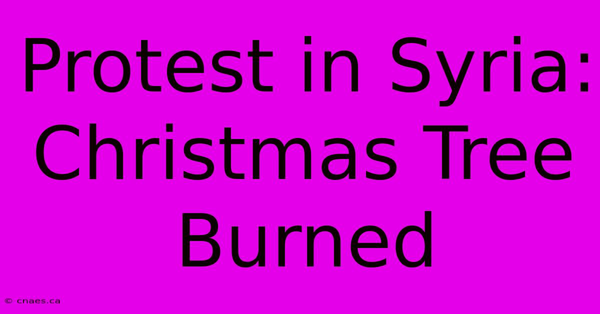 Protest In Syria: Christmas Tree Burned