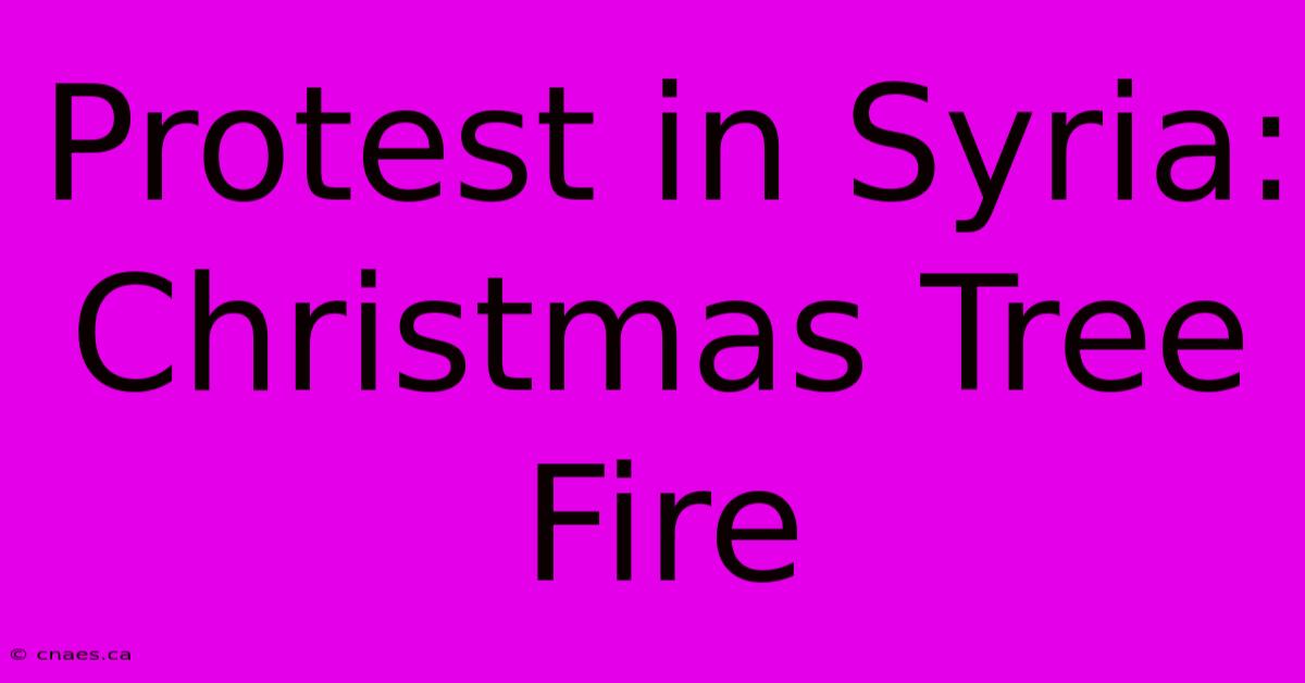 Protest In Syria: Christmas Tree Fire