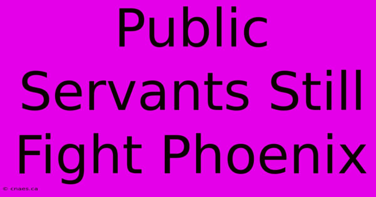 Public Servants Still Fight Phoenix