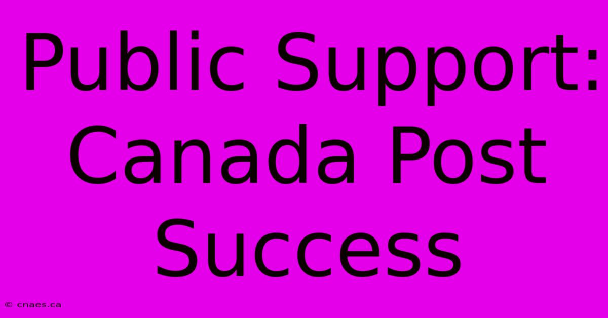 Public Support: Canada Post Success