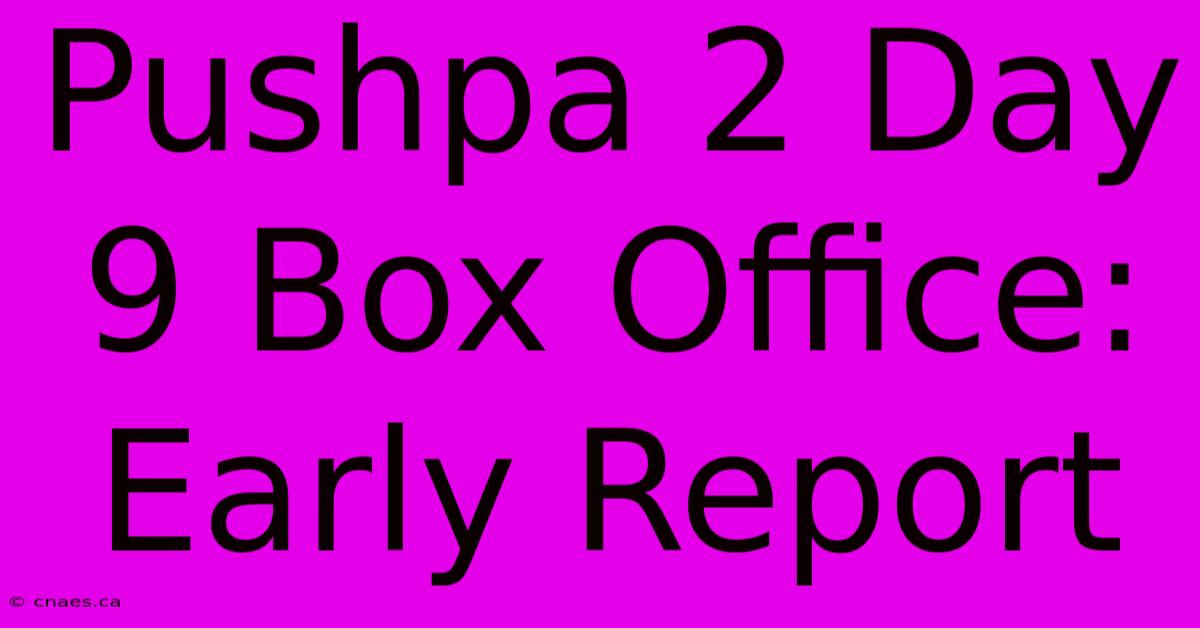 Pushpa 2 Day 9 Box Office: Early Report