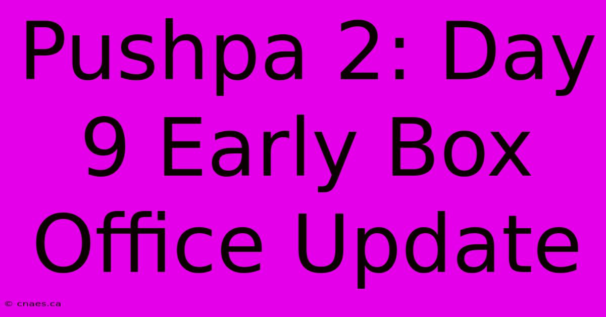 Pushpa 2: Day 9 Early Box Office Update