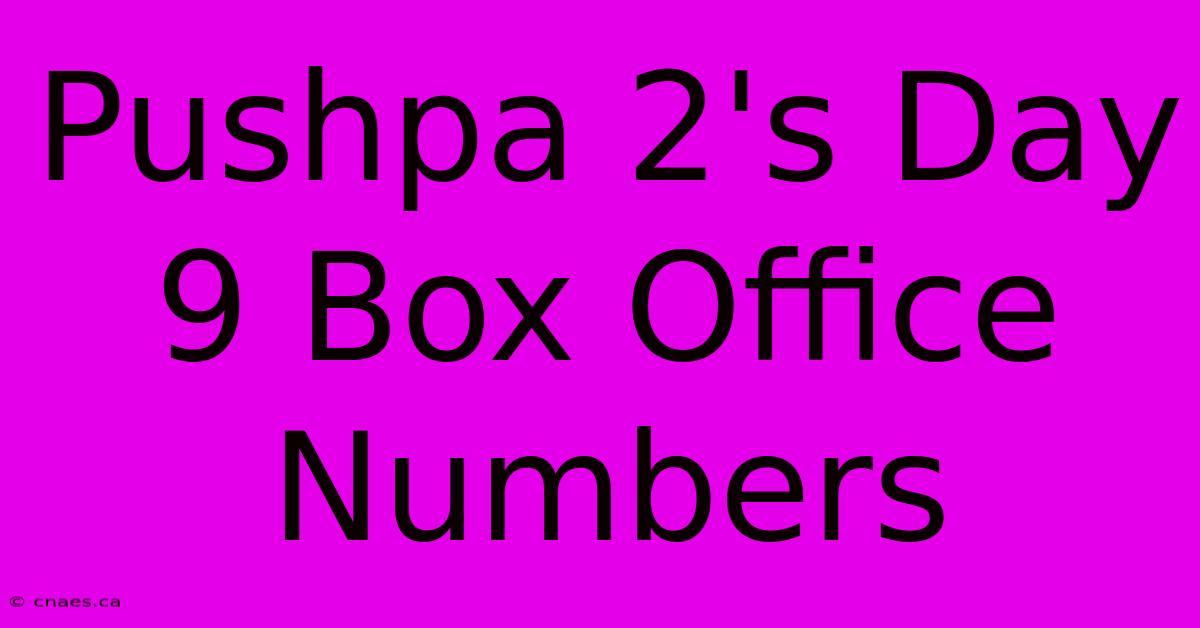 Pushpa 2's Day 9 Box Office Numbers