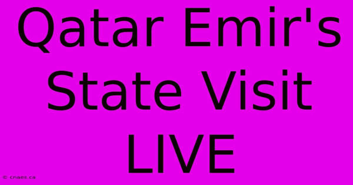 Qatar Emir's State Visit LIVE