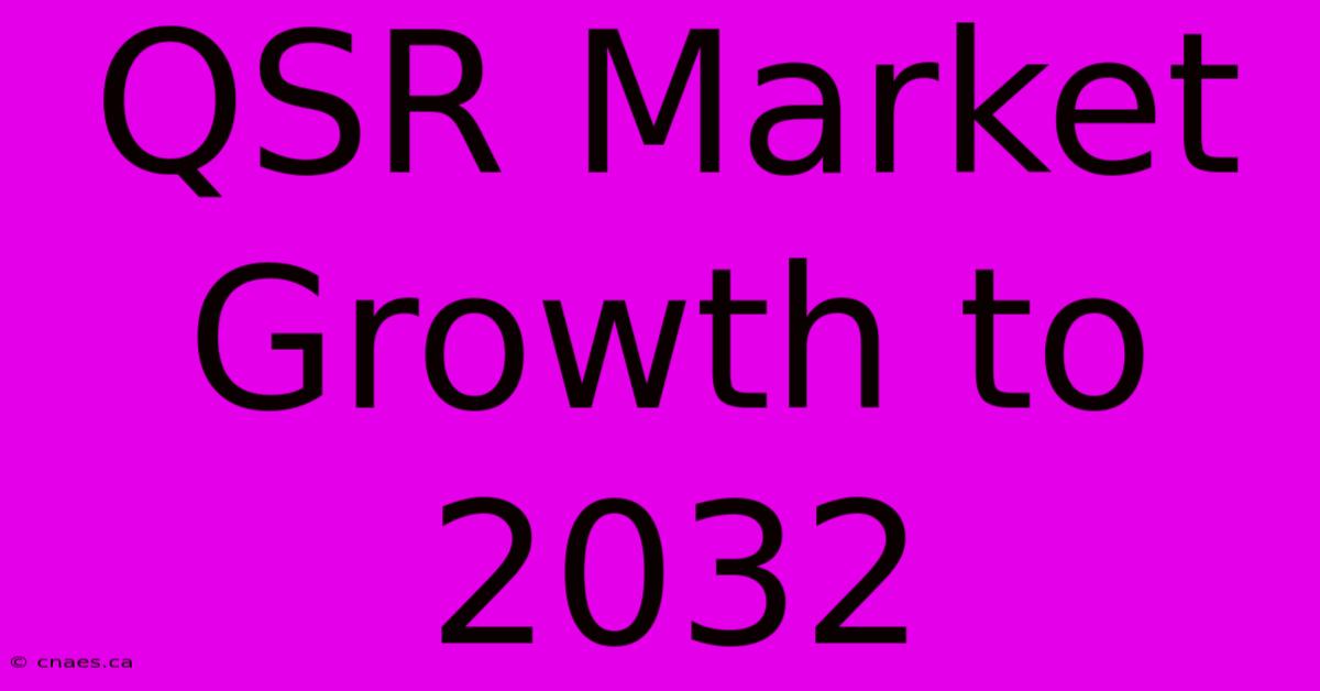 QSR Market Growth To 2032