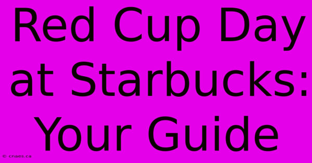 Red Cup Day At Starbucks: Your Guide