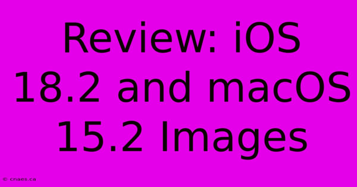 Review: IOS 18.2 And MacOS 15.2 Images