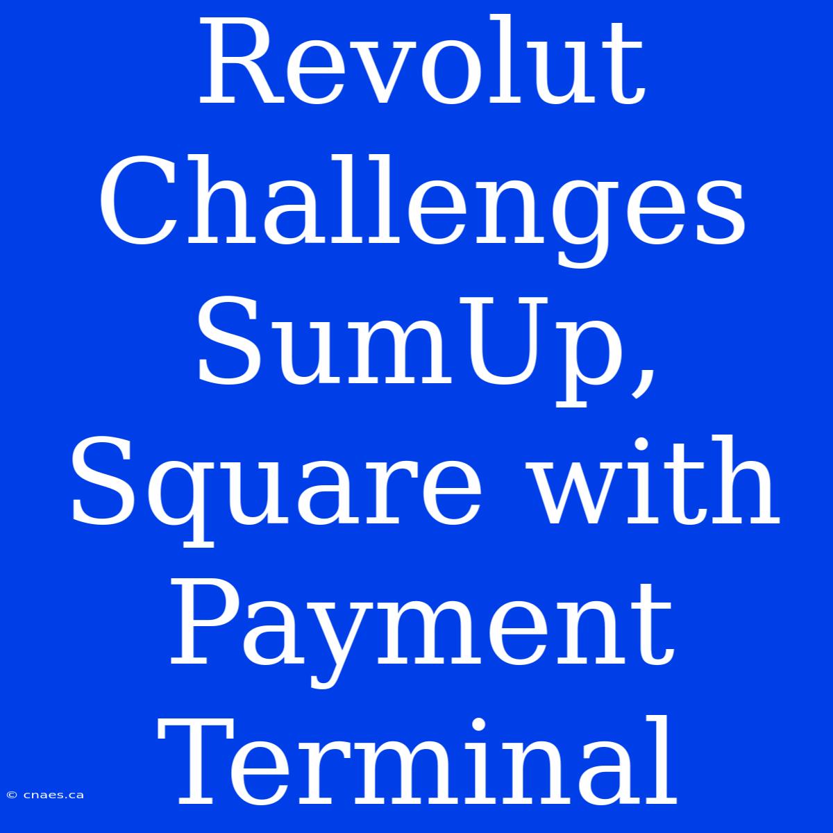 Revolut Challenges SumUp, Square With Payment Terminal