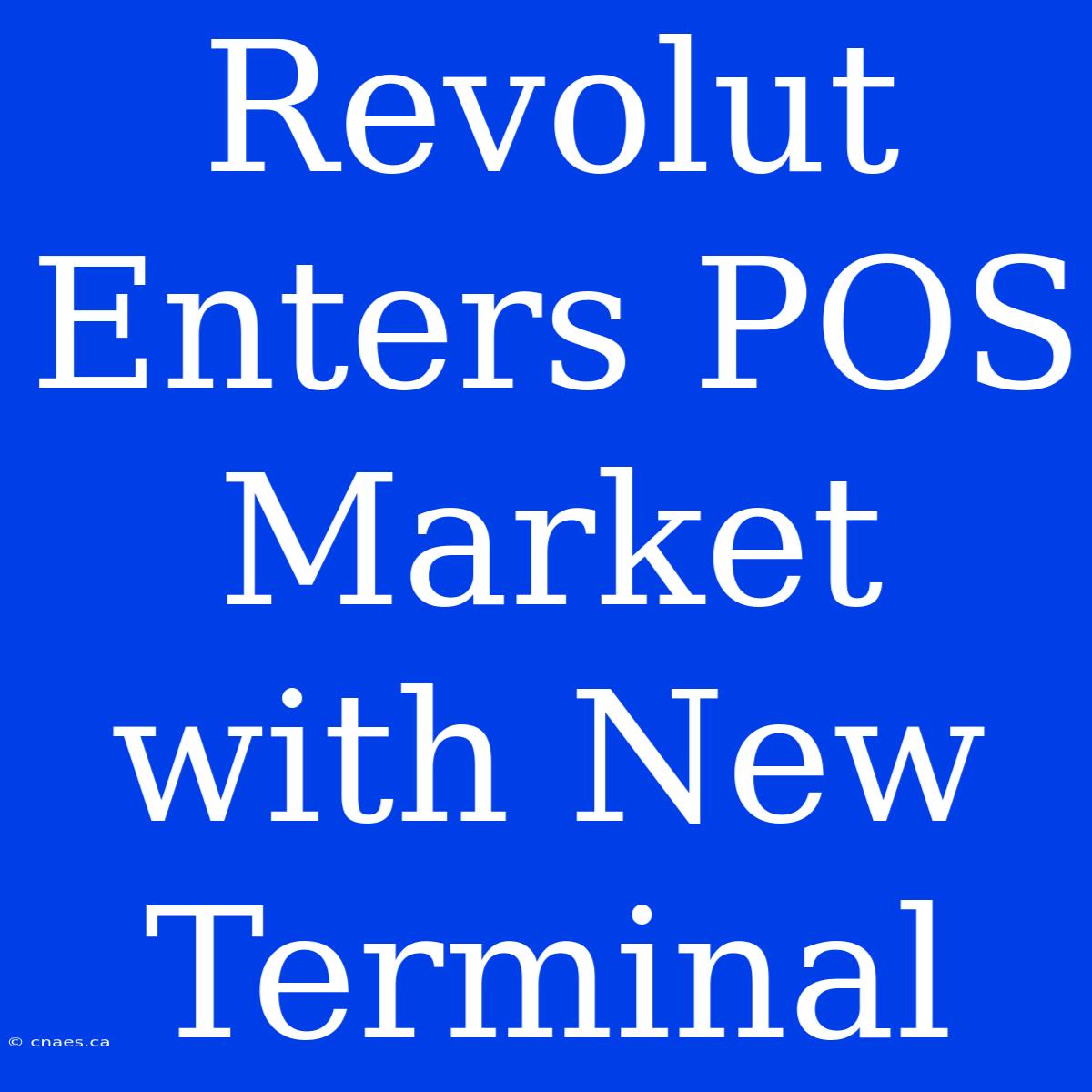 Revolut Enters POS Market With New Terminal