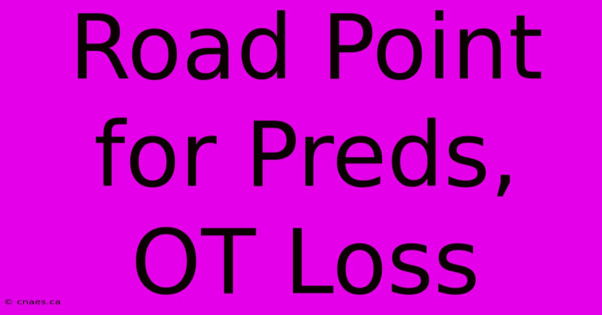 Road Point For Preds, OT Loss