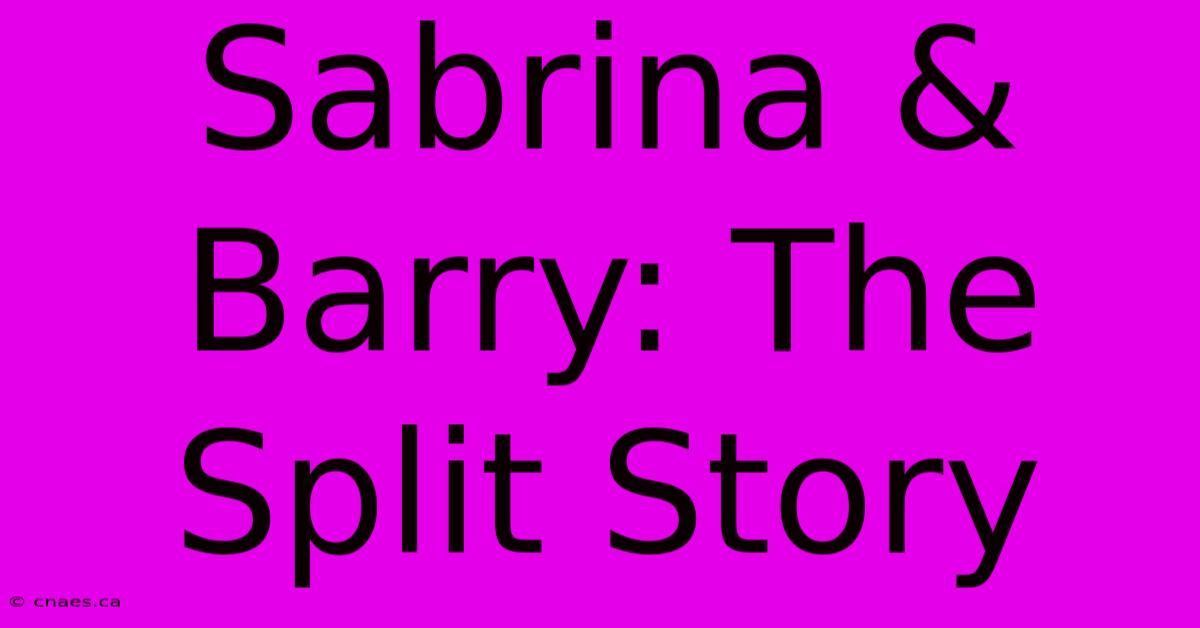 Sabrina & Barry: The Split Story