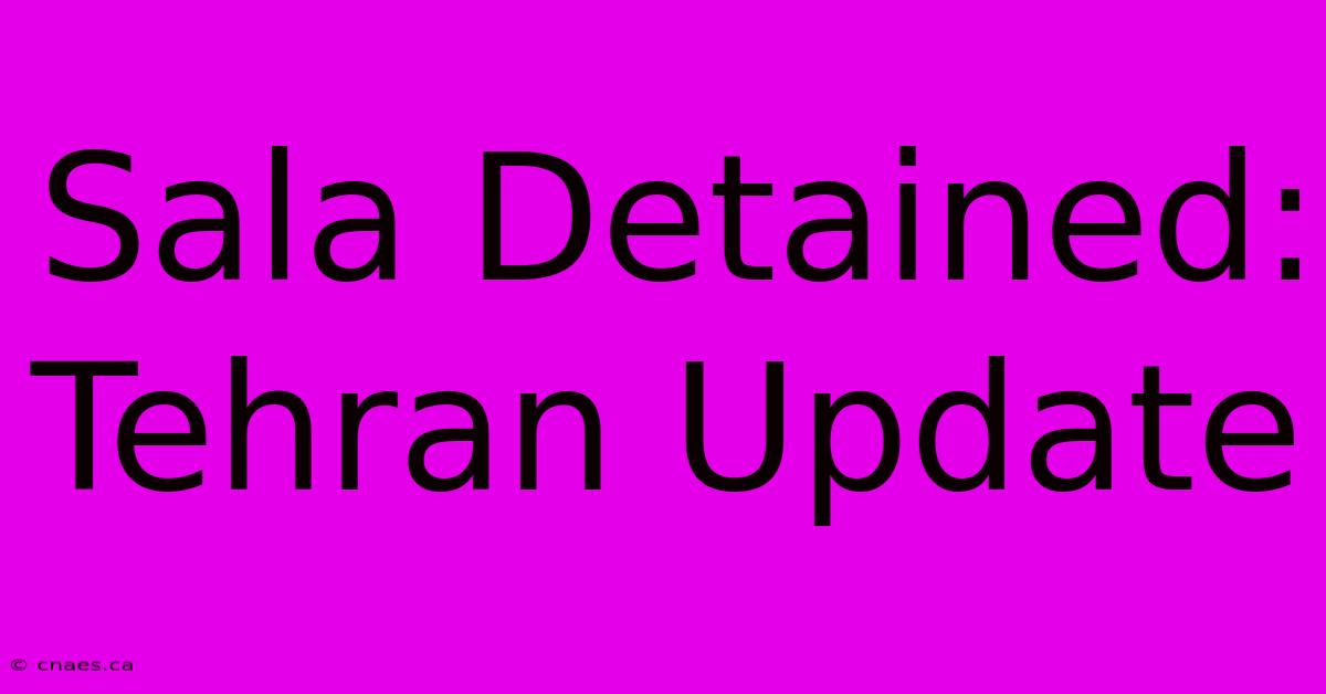 Sala Detained: Tehran Update