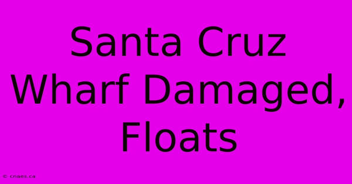 Santa Cruz Wharf Damaged, Floats