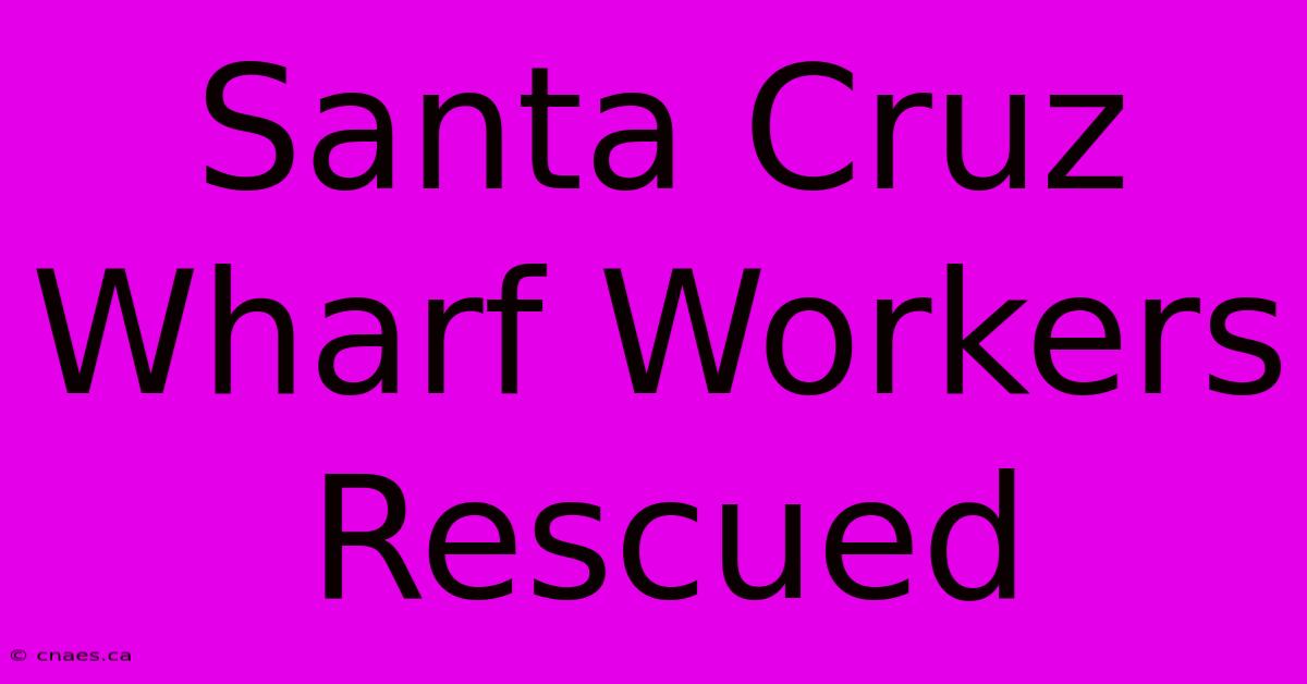 Santa Cruz Wharf Workers Rescued