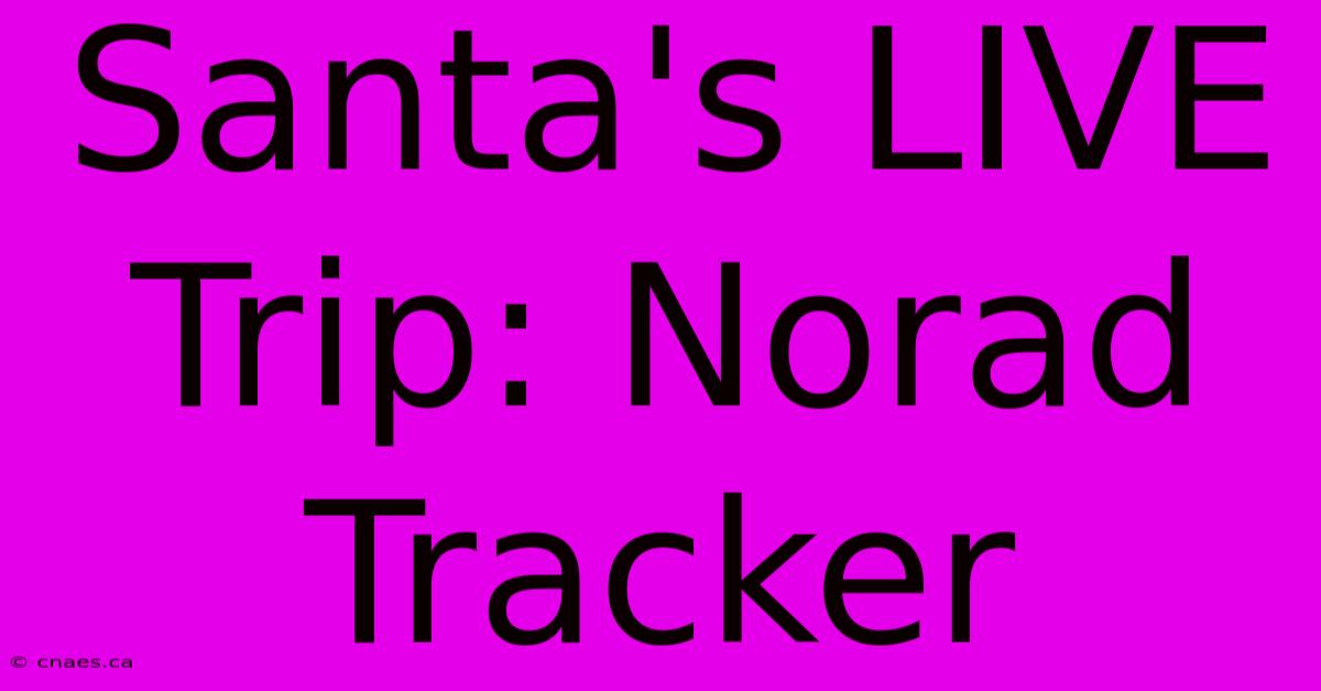 Santa's LIVE Trip: Norad Tracker