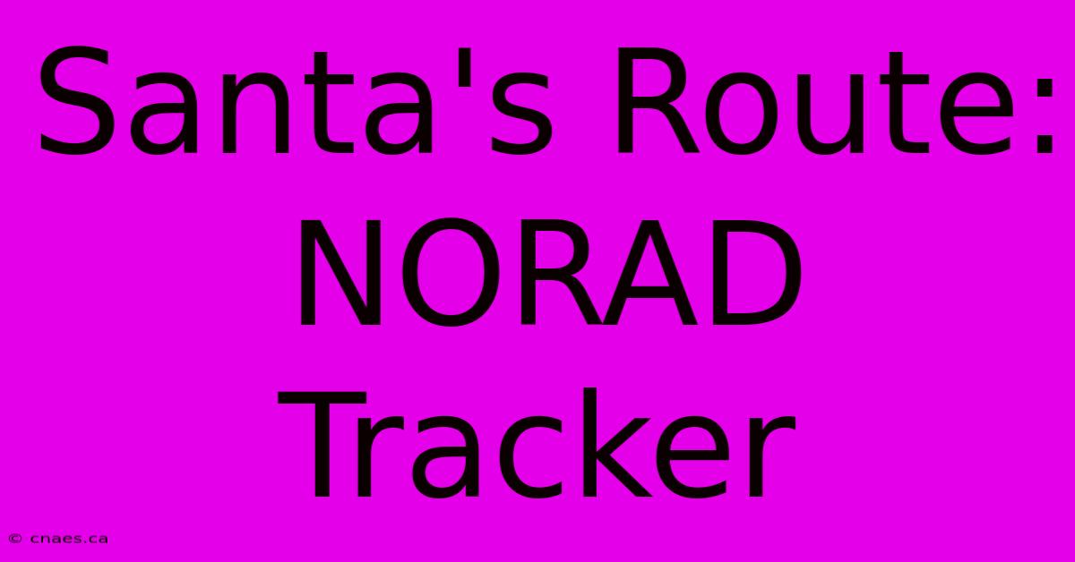 Santa's Route: NORAD Tracker