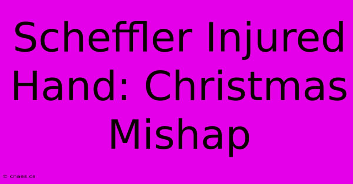 Scheffler Injured Hand: Christmas Mishap