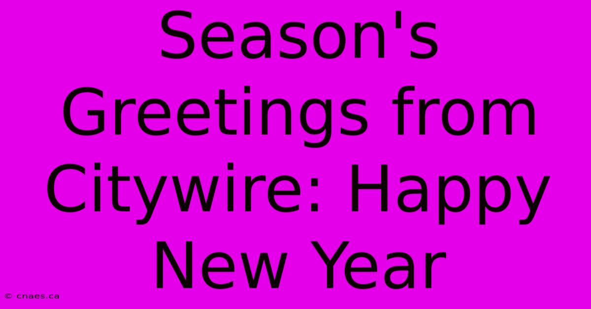 Season's Greetings From Citywire: Happy New Year