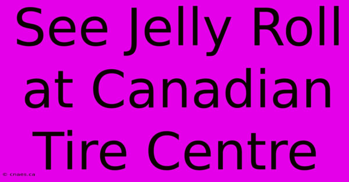 See Jelly Roll At Canadian Tire Centre 