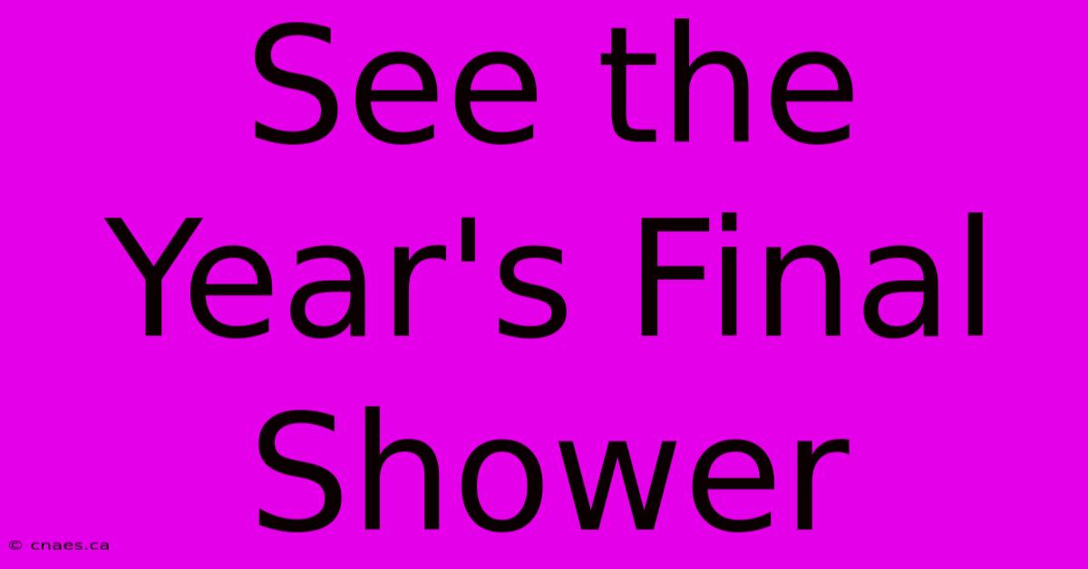 See The Year's Final Shower