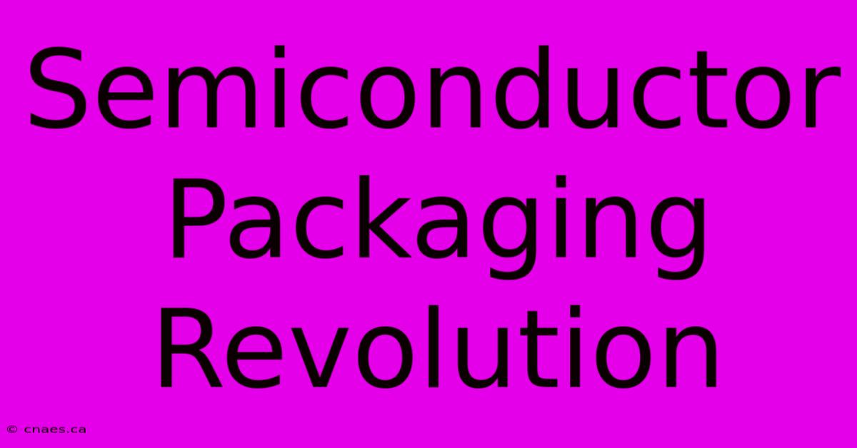 Semiconductor Packaging Revolution