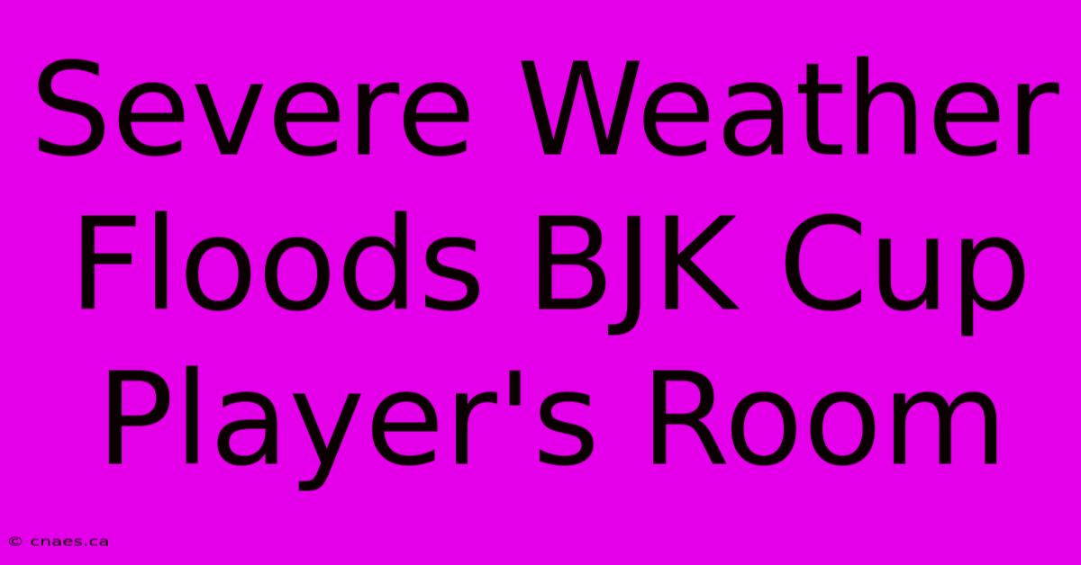 Severe Weather Floods BJK Cup Player's Room