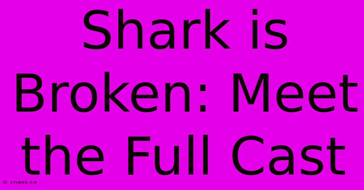 Shark Is Broken: Meet The Full Cast