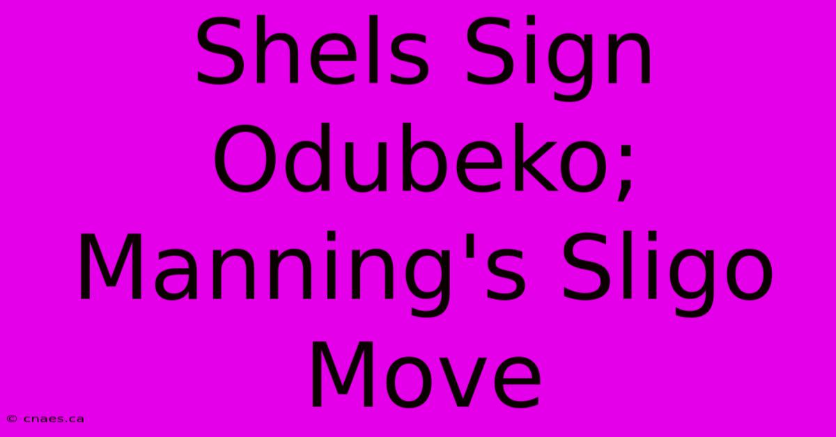 Shels Sign Odubeko; Manning's Sligo Move