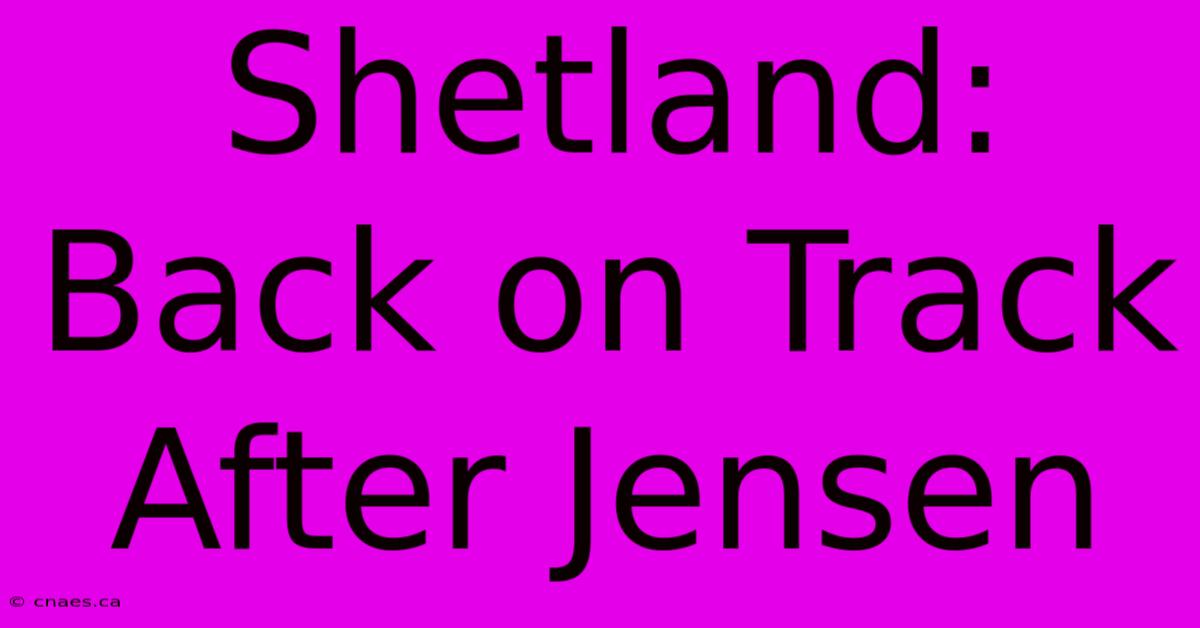 Shetland: Back On Track After Jensen