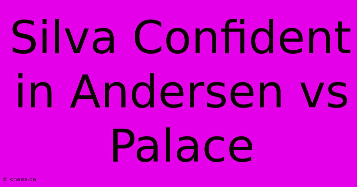 Silva Confident In Andersen Vs Palace