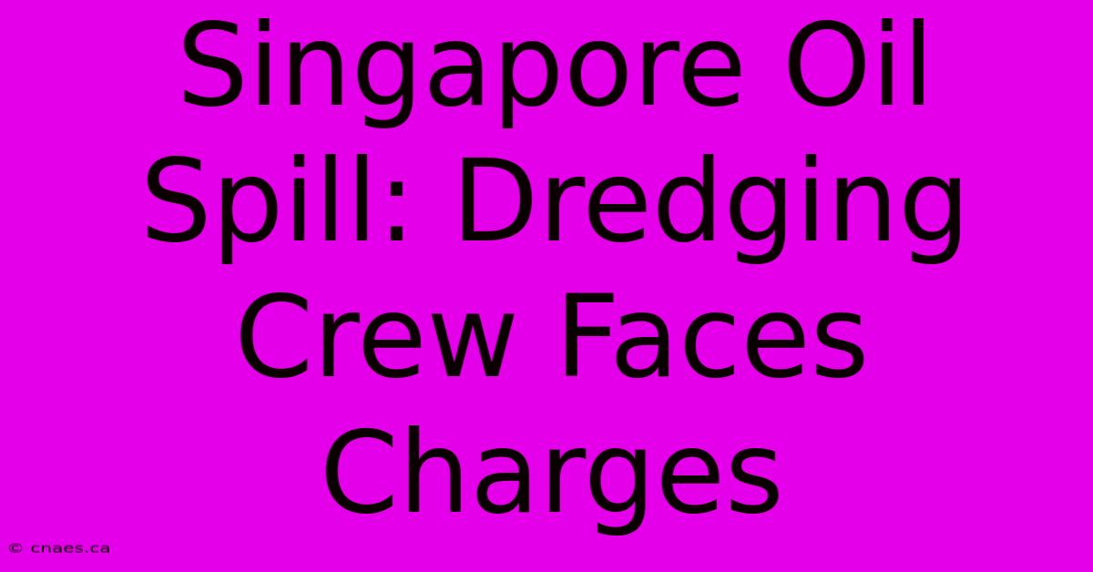 Singapore Oil Spill: Dredging Crew Faces Charges