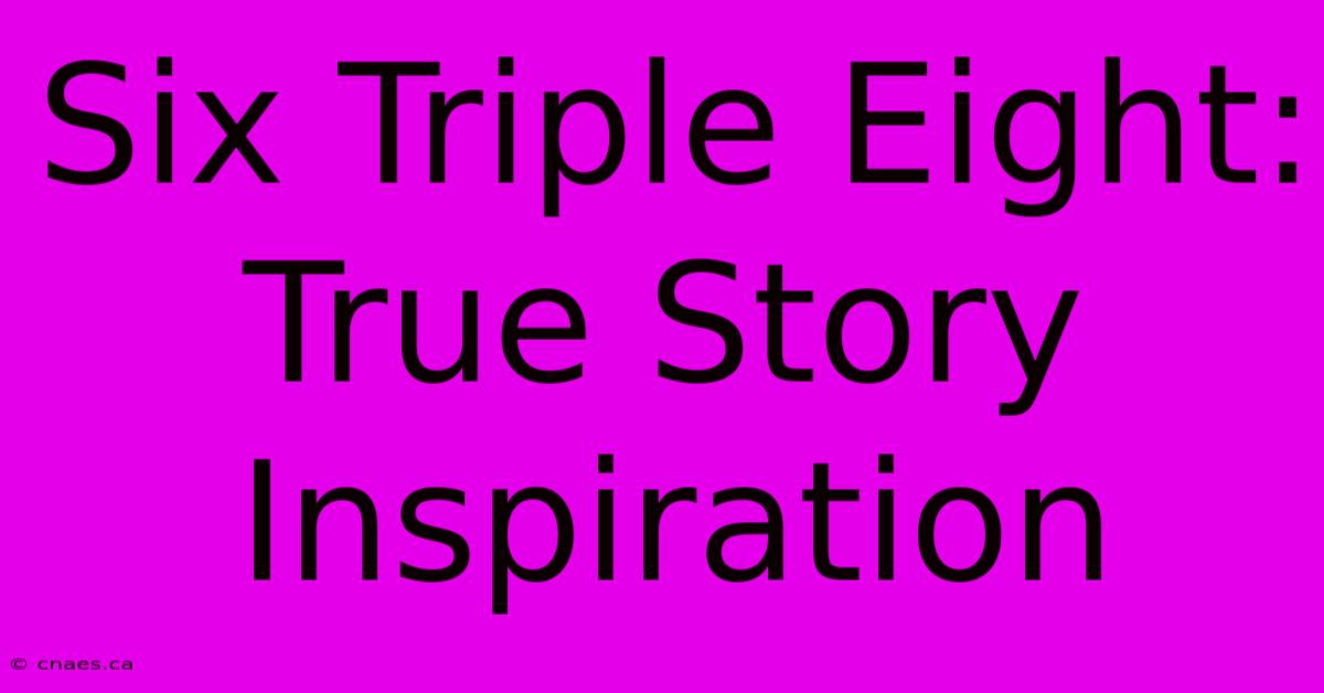 Six Triple Eight: True Story Inspiration