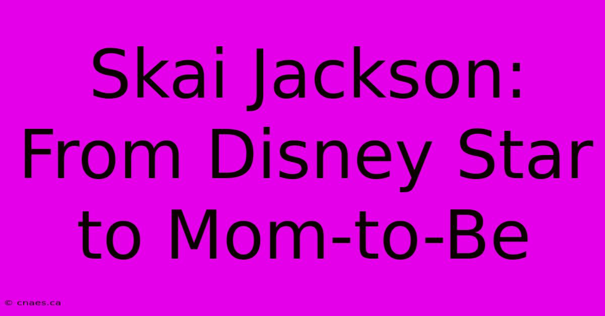 Skai Jackson: From Disney Star To Mom-to-Be 