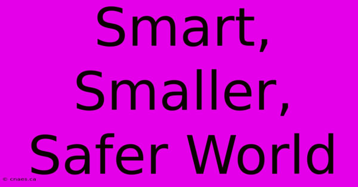 Smart, Smaller, Safer World