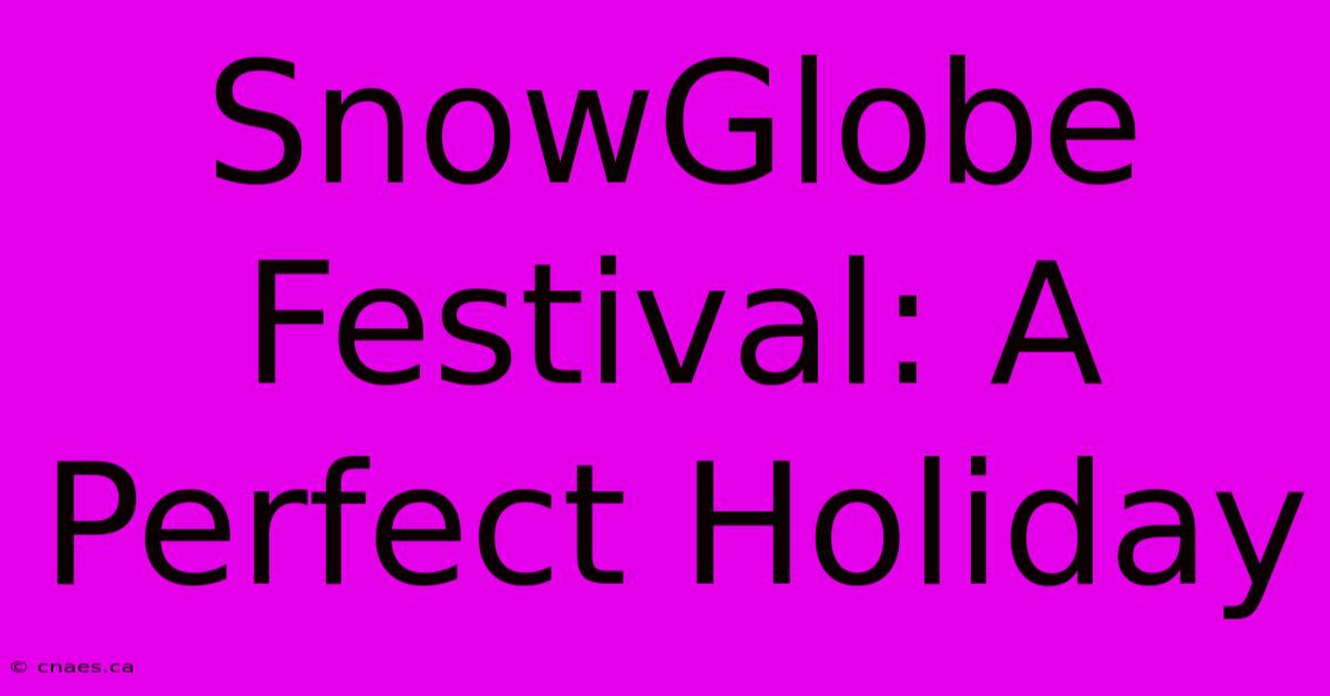 SnowGlobe Festival: A Perfect Holiday