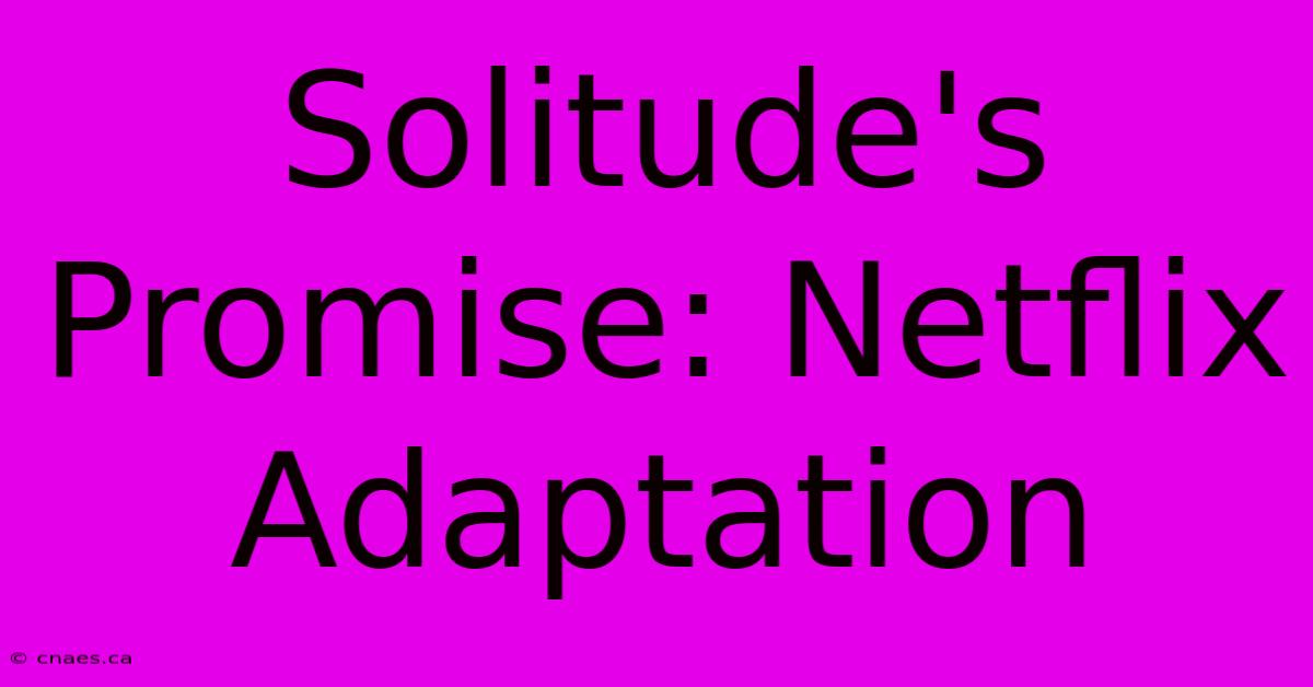 Solitude's Promise: Netflix Adaptation