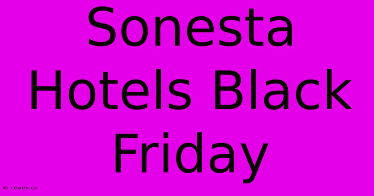 Sonesta Hotels Black Friday