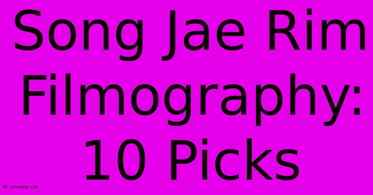 Song Jae Rim Filmography: 10 Picks